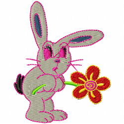 Rabbits Embroidery Design 11 Rabbits Embroidery Design 11